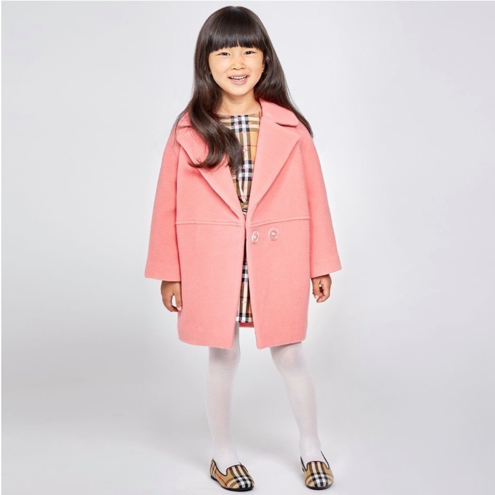 ****SOLD*****Burberry Girls bright pink Edia Wool Coat
